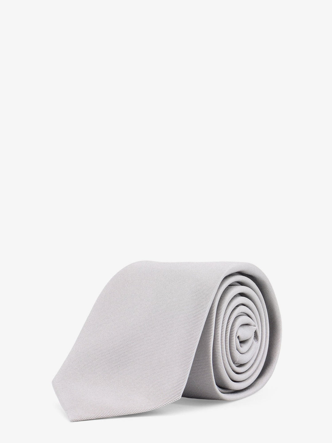 Silk tie with embroidered logo monogram