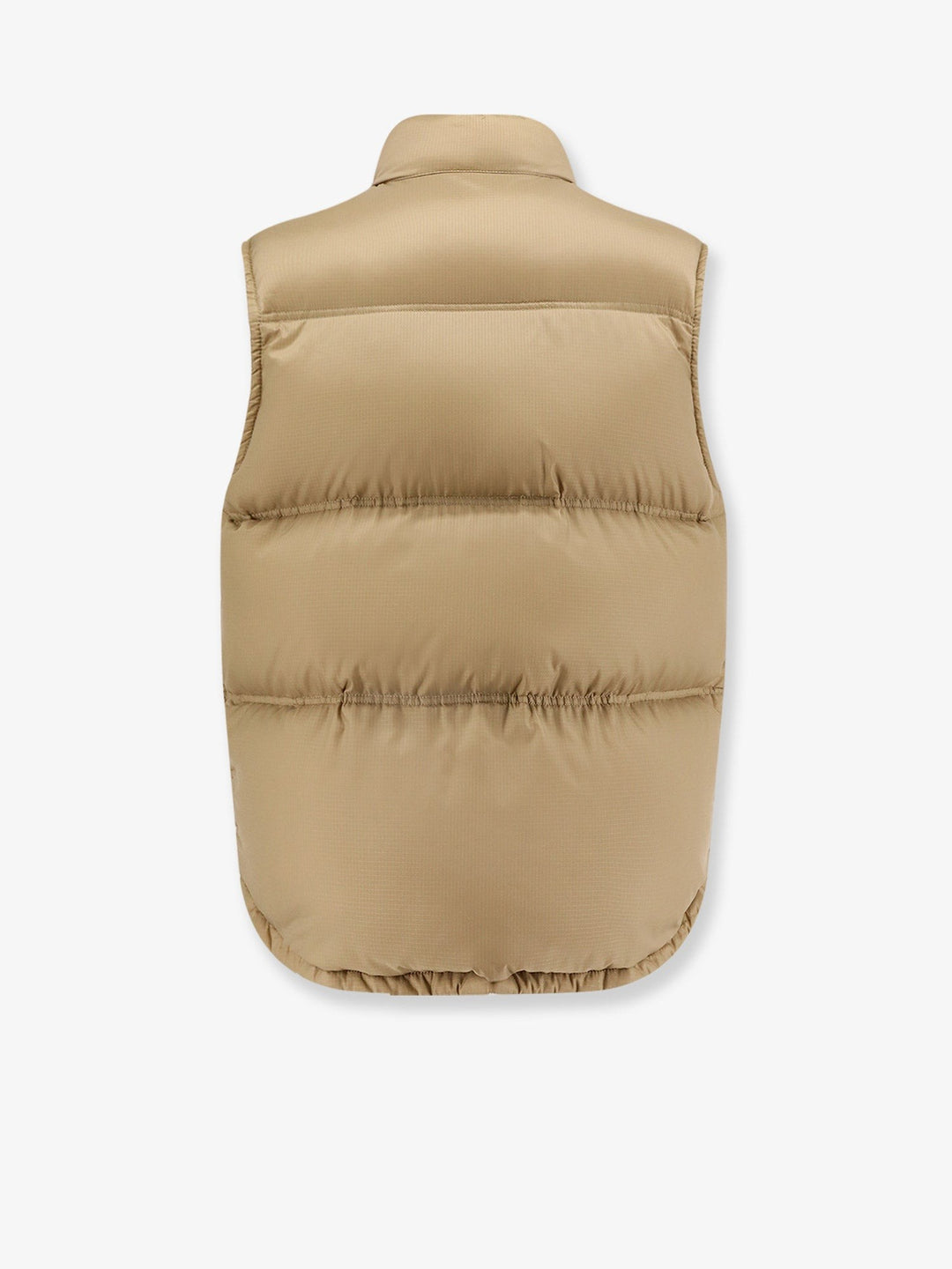 Sleeveless down vest with Triomphe patch