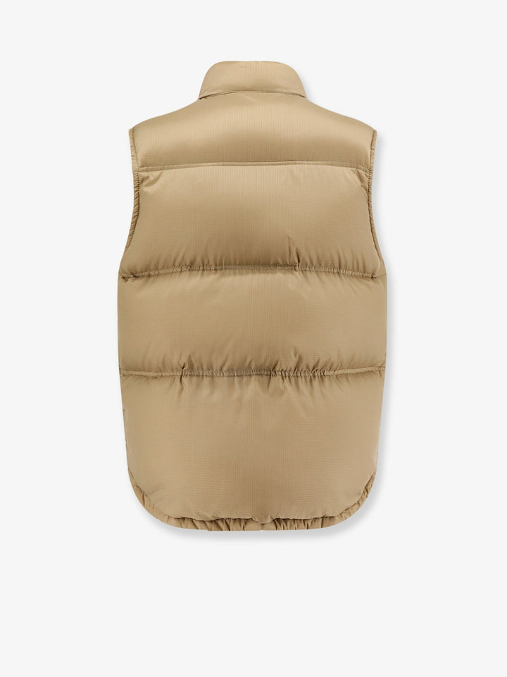 Sleeveless down vest with Triomphe patch