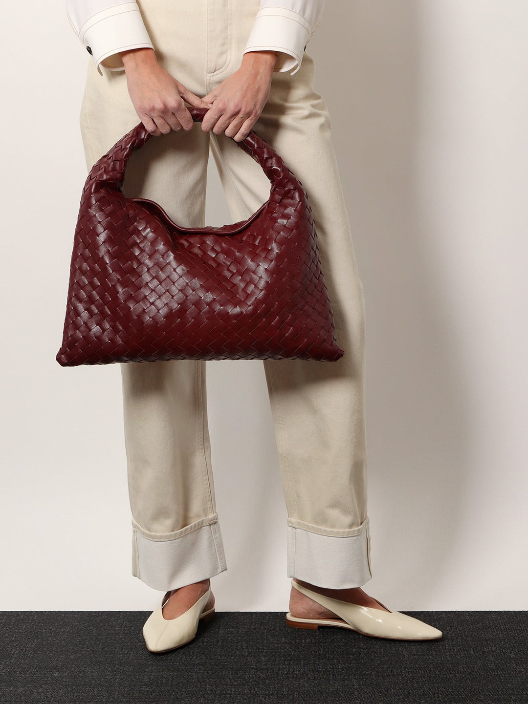 Sofia flat leather slingbacks