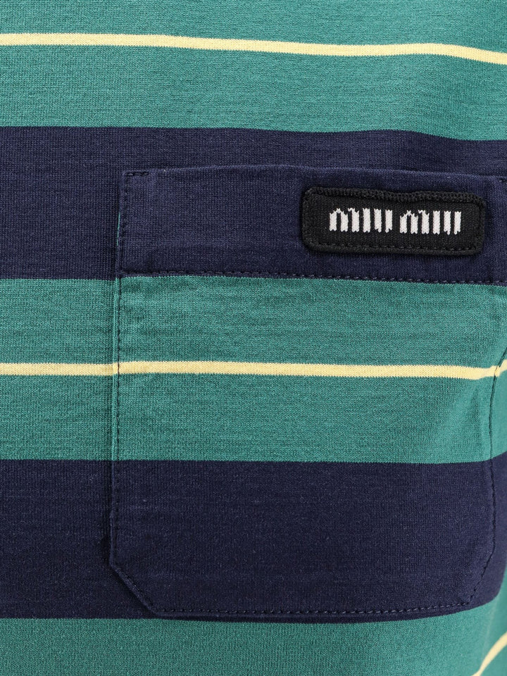 Striped cotton jersey T-shirt