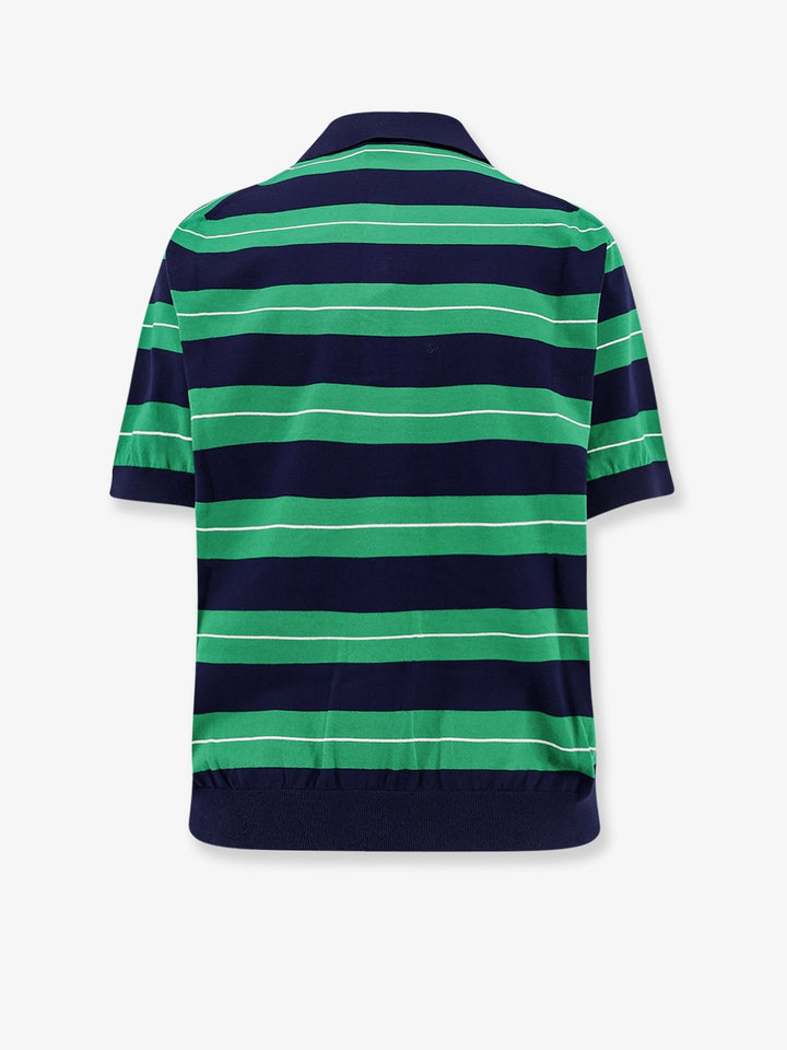 Striped cotton polo shirt