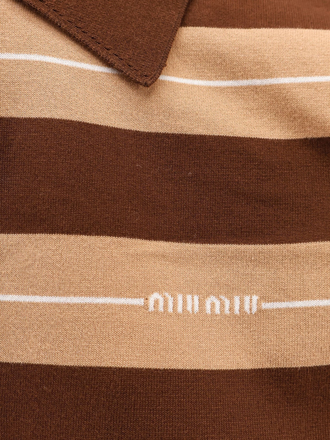 Striped cotton polo shirt