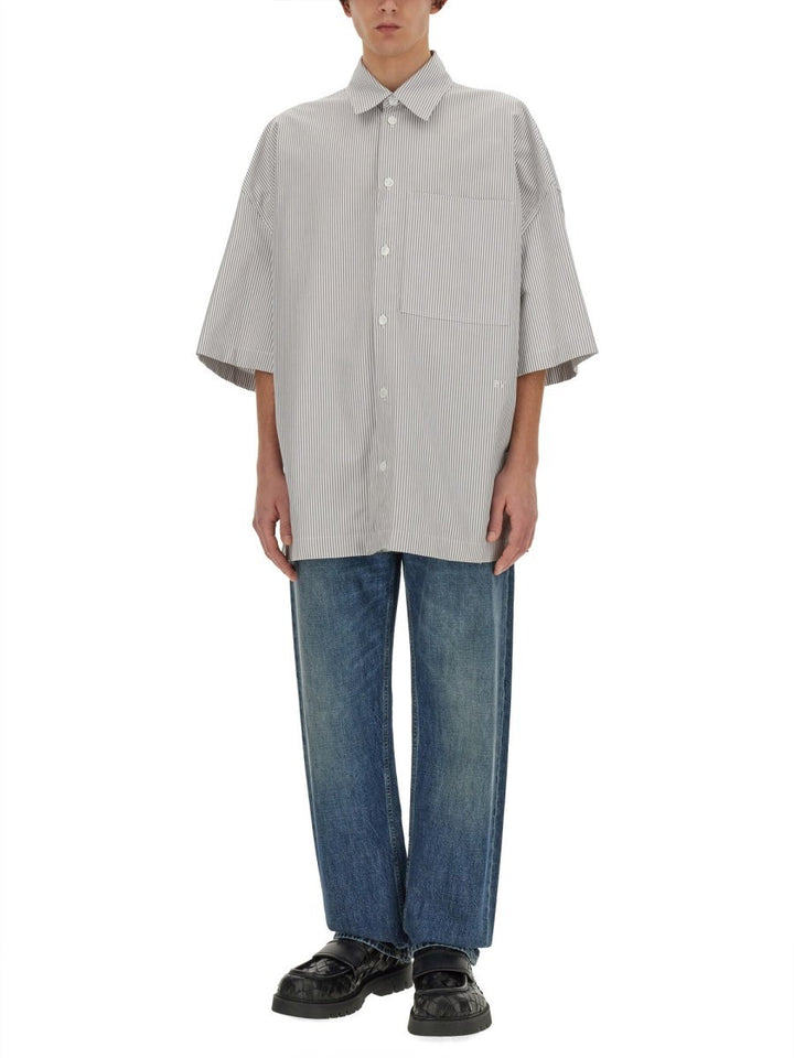 STRIPED OVERSHIRT WITH BV EMBROIDERY