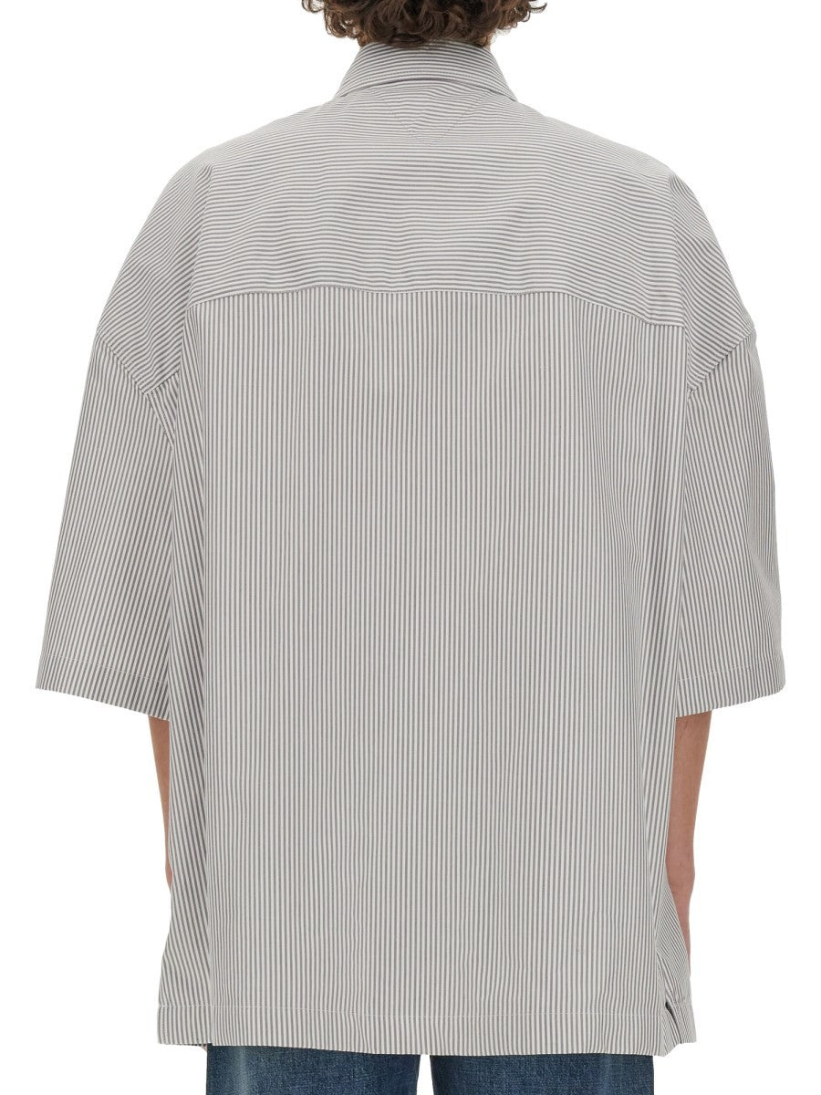 STRIPED OVERSHIRT WITH BV EMBROIDERY