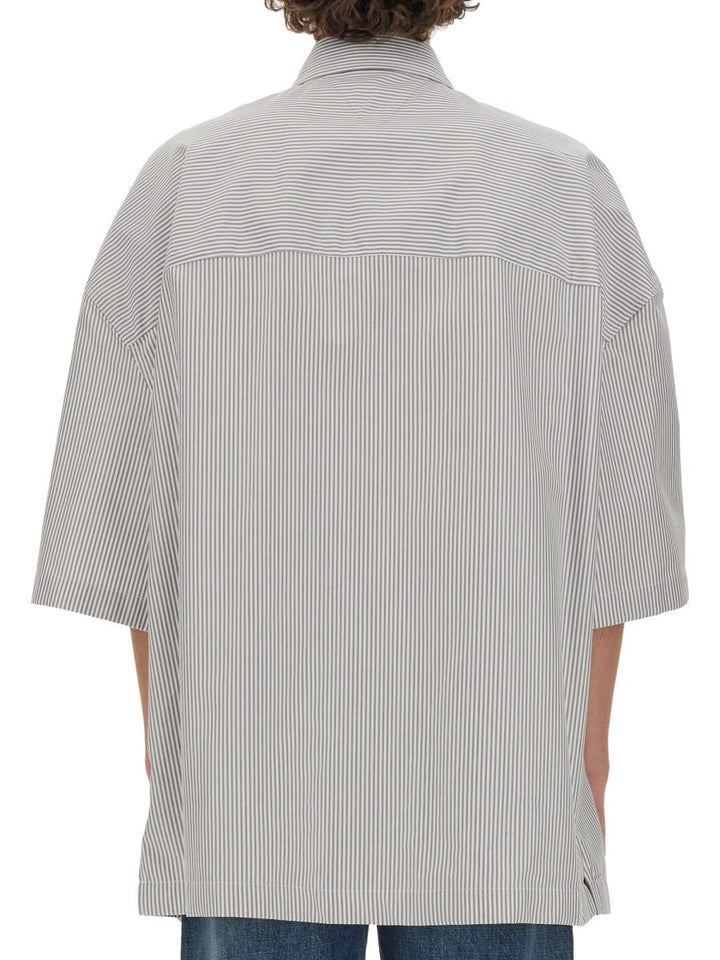 STRIPED OVERSHIRT WITH BV EMBROIDERY
