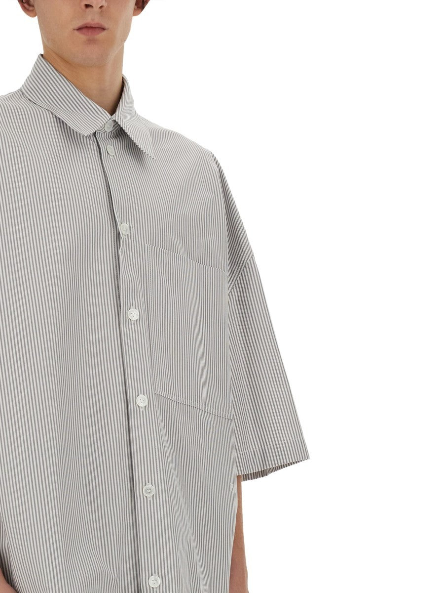 STRIPED OVERSHIRT WITH BV EMBROIDERY