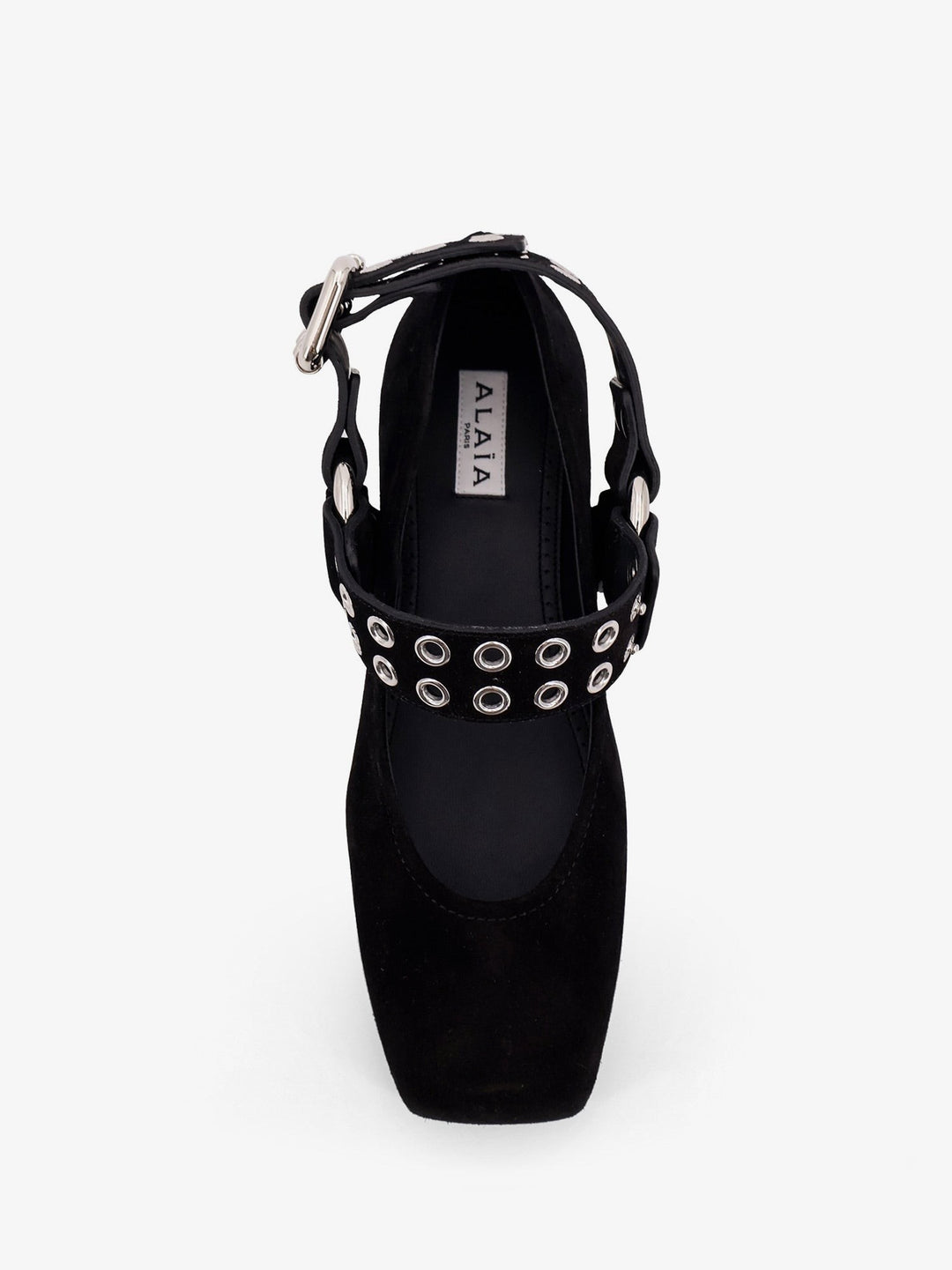 Suede Biker Flat Ballerinas