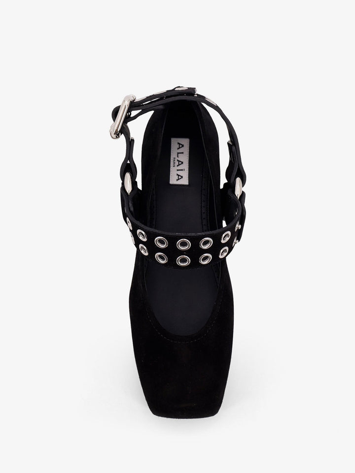 Suede Biker Flat Ballerinas