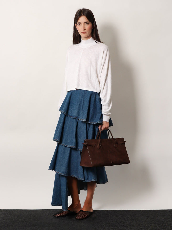 Suede Hand Tote bag