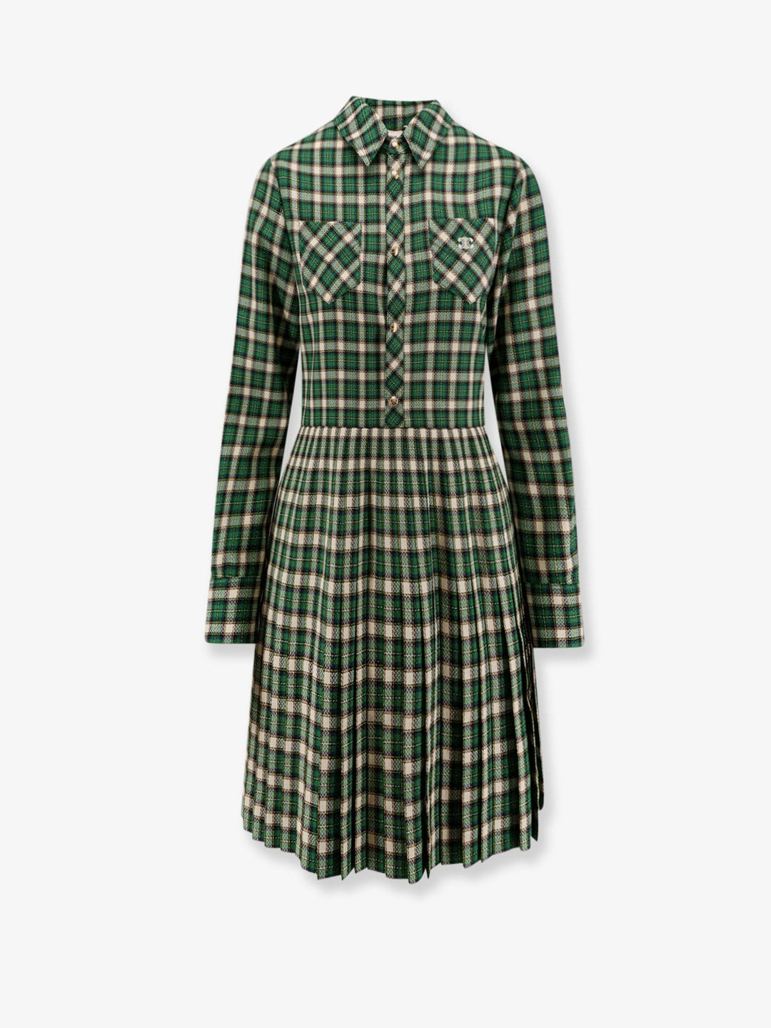 Tartan wool mini dress