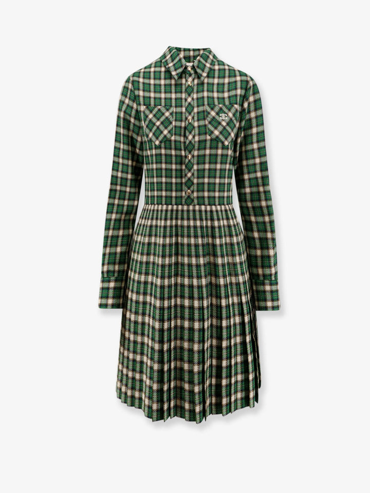 Tartan wool mini dress