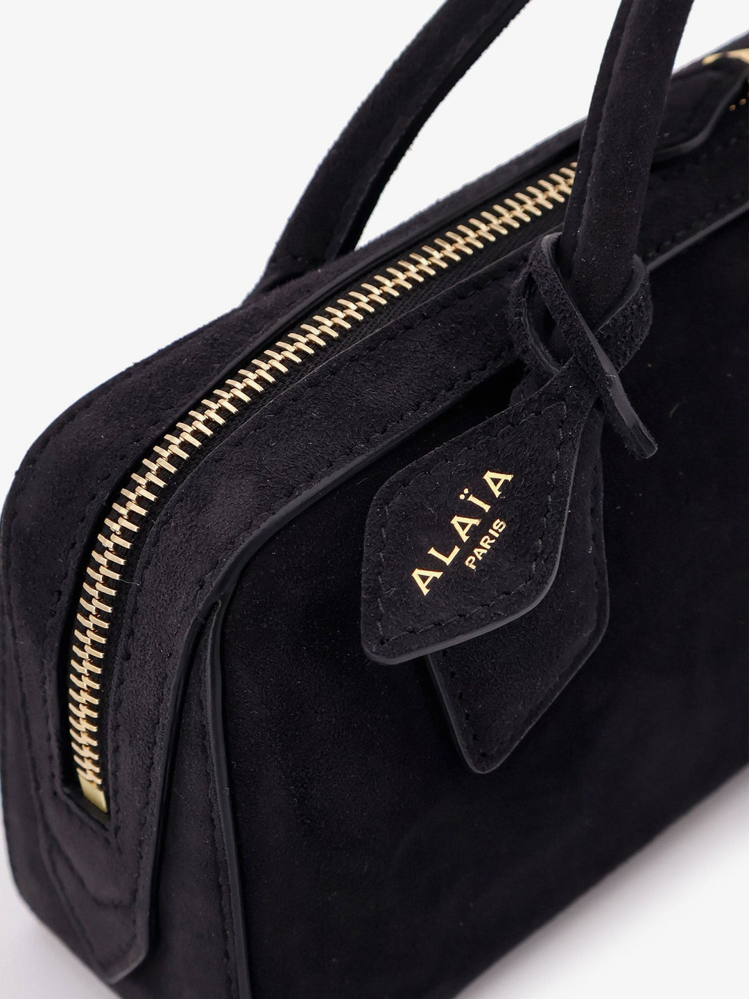 Teckel Clutch suede handbag
