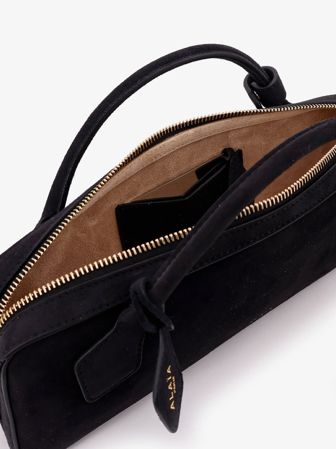 Teckel Clutch suede handbag