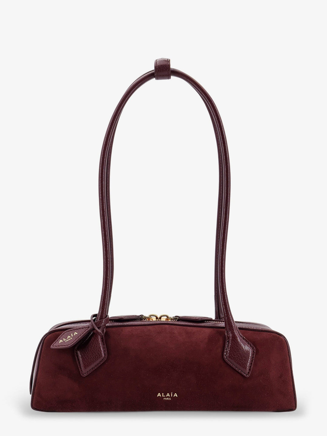 Teckel Small suede shoulder bag