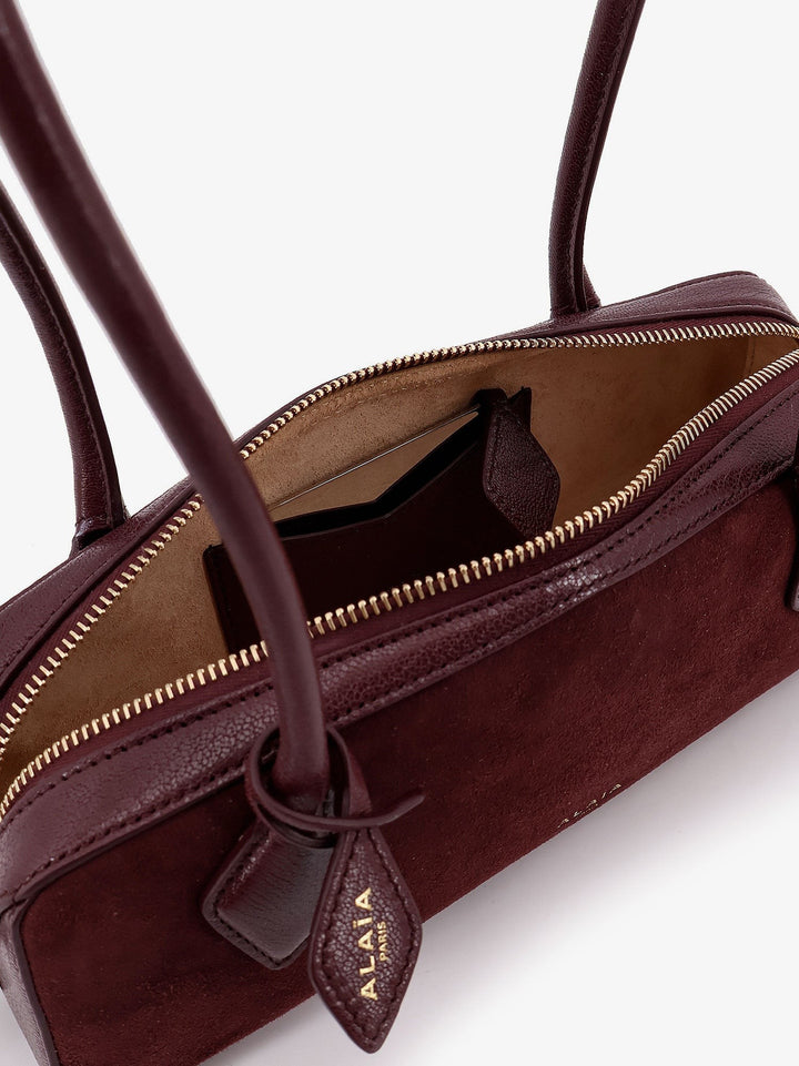 Teckel Small suede shoulder bag