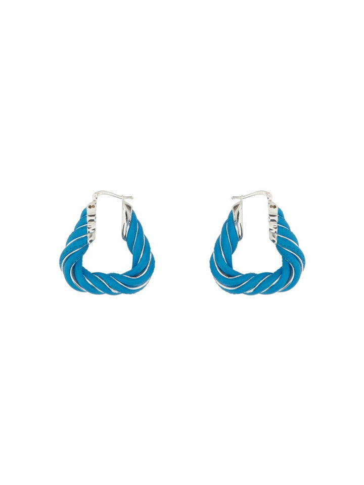 TRIANGULAR TWIST HOOP EARRINGS