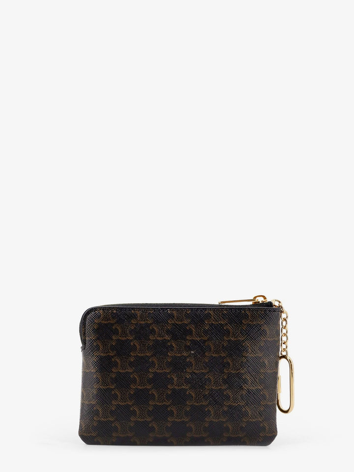 Triomphe coated canvas coin purse