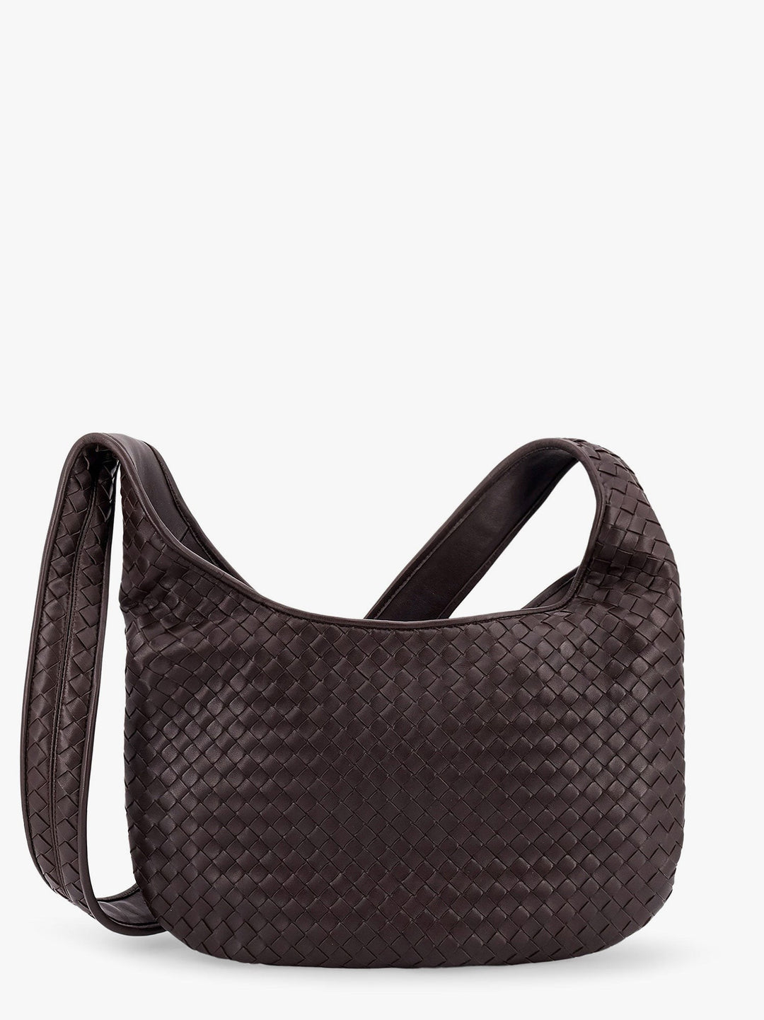 Veneto leather crosss-body bag with Intrecciato motif