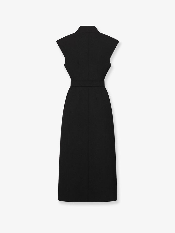 Virgin wool and silk midi dress