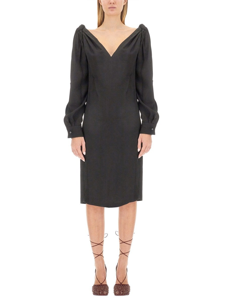 VISCOSE MIDI DRESS
