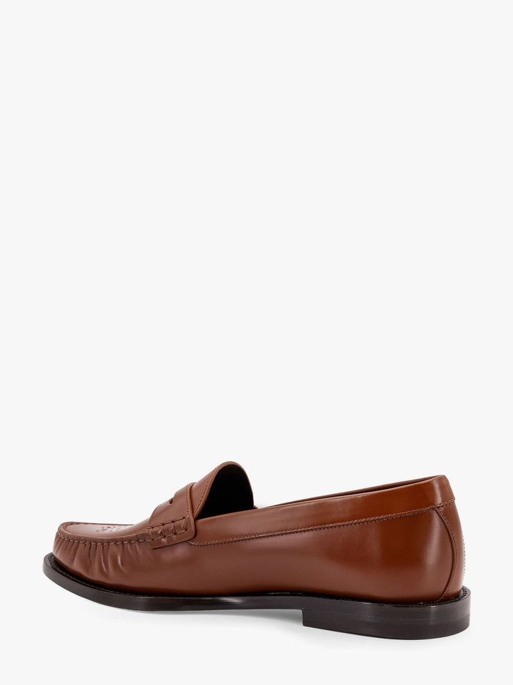 Vivienne leather loafers with perforated triomphe logo