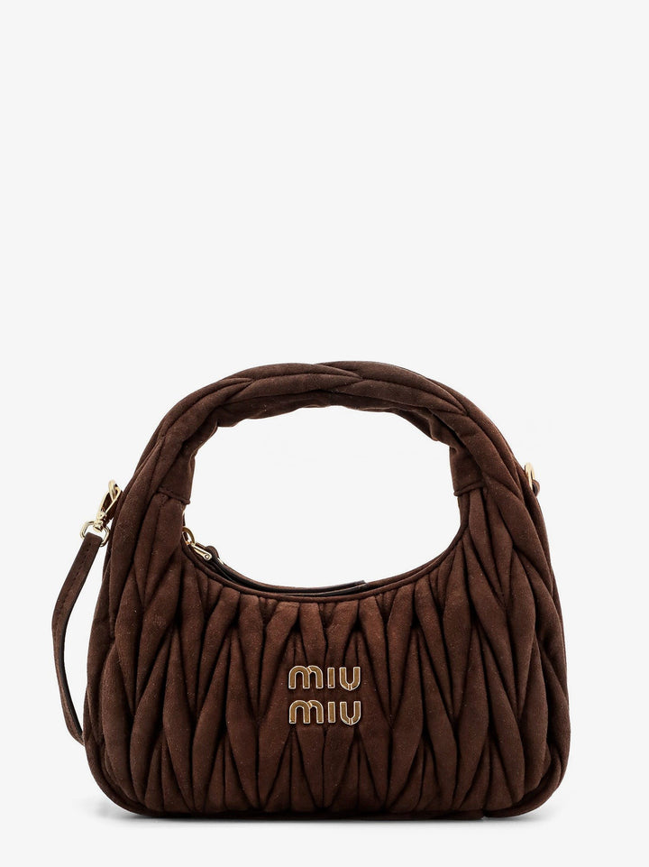 Wander matelassé suede shoulder bag