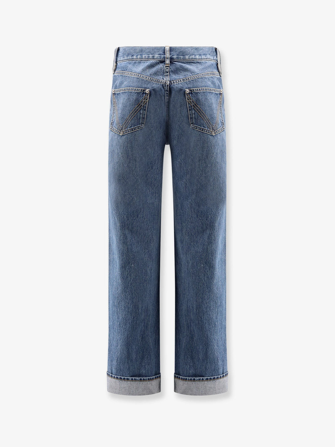 Wide leg jeans with turn up