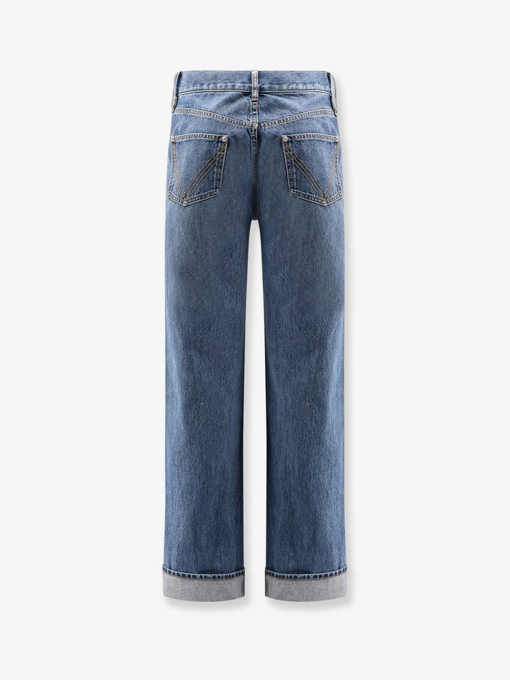 Wide leg jeans with turn up