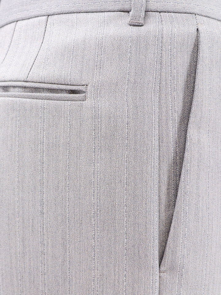 Wool blend trouser with striped motif
