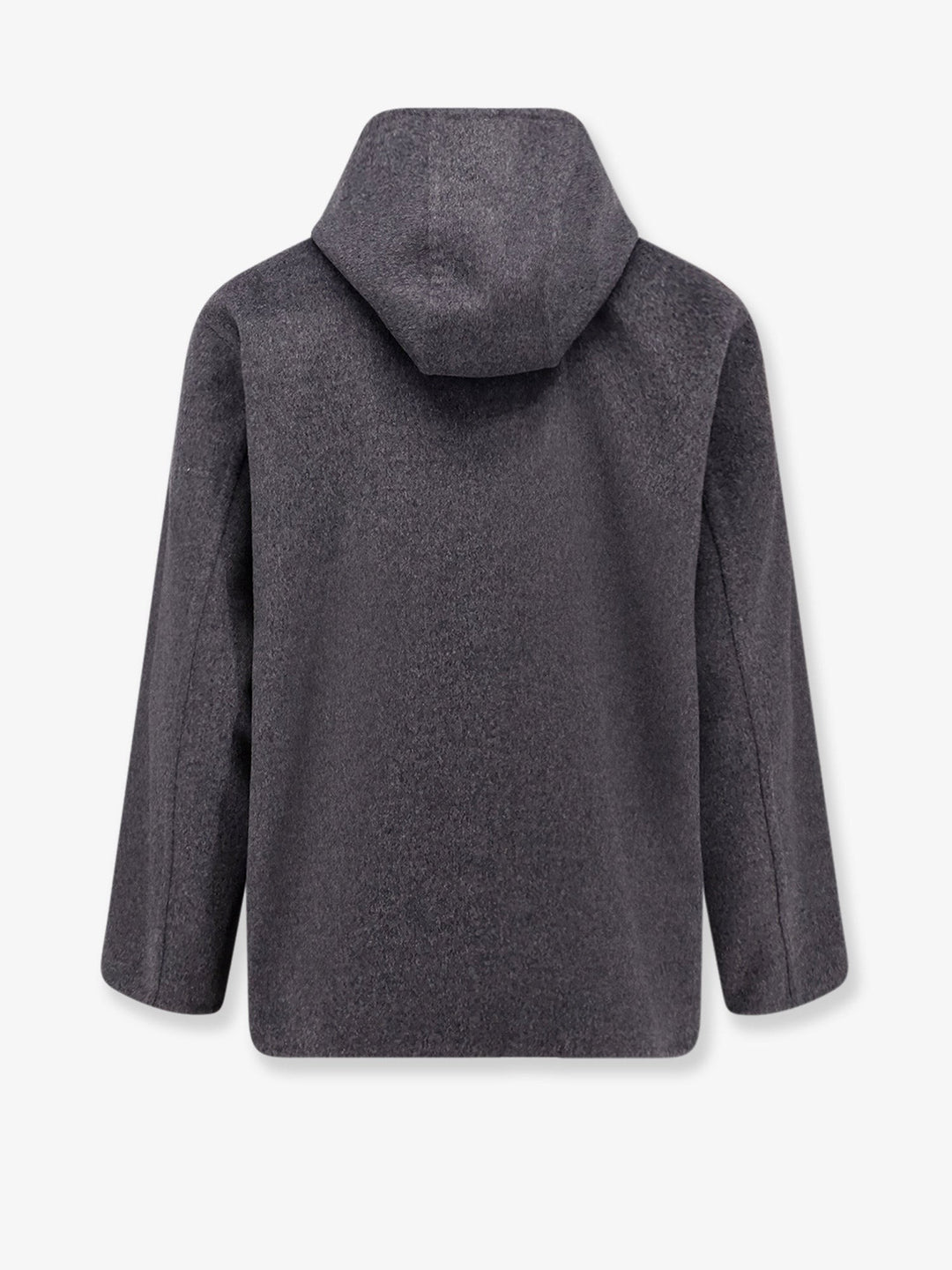 Wool jacket with hood