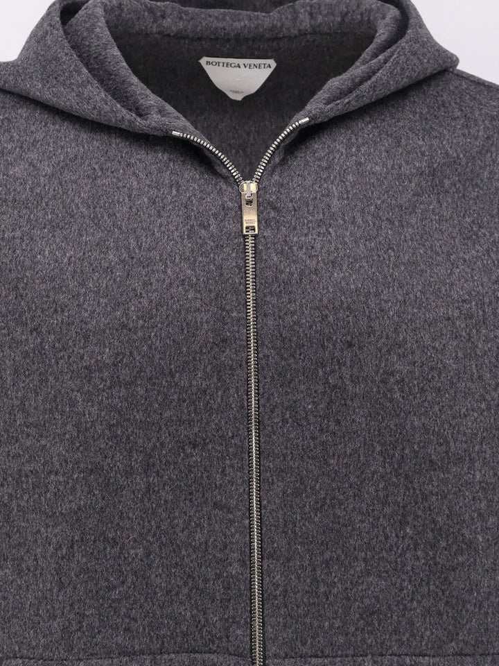 Wool jacket with hood
