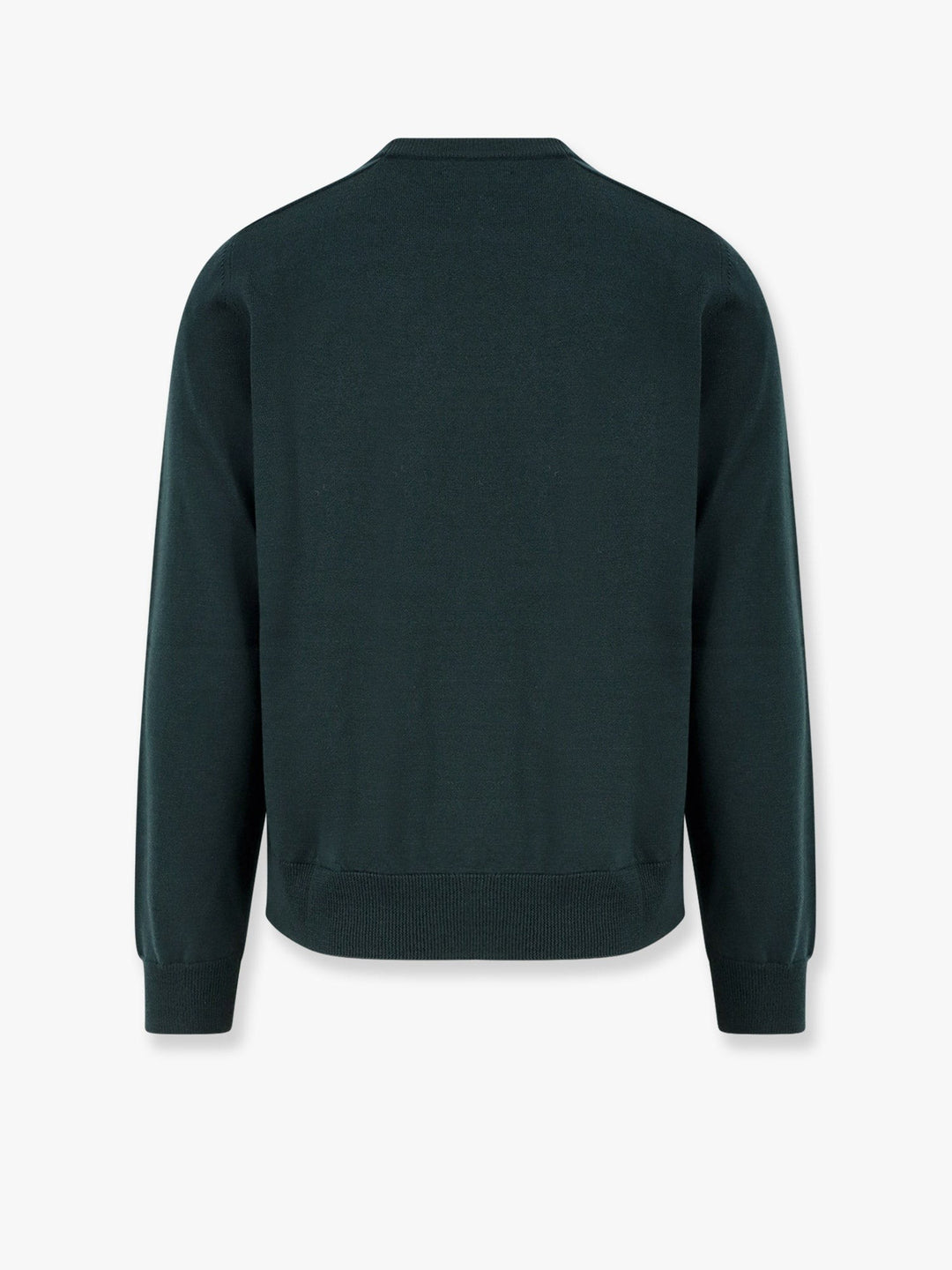 Wool sweater with embroidered logo
