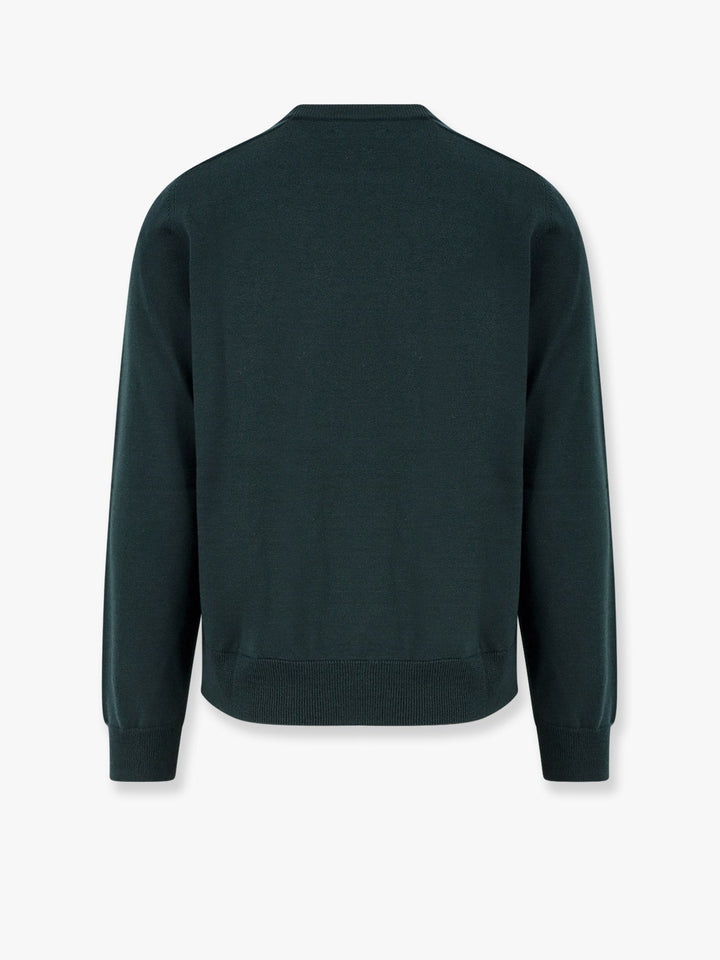 Wool sweater with embroidered logo