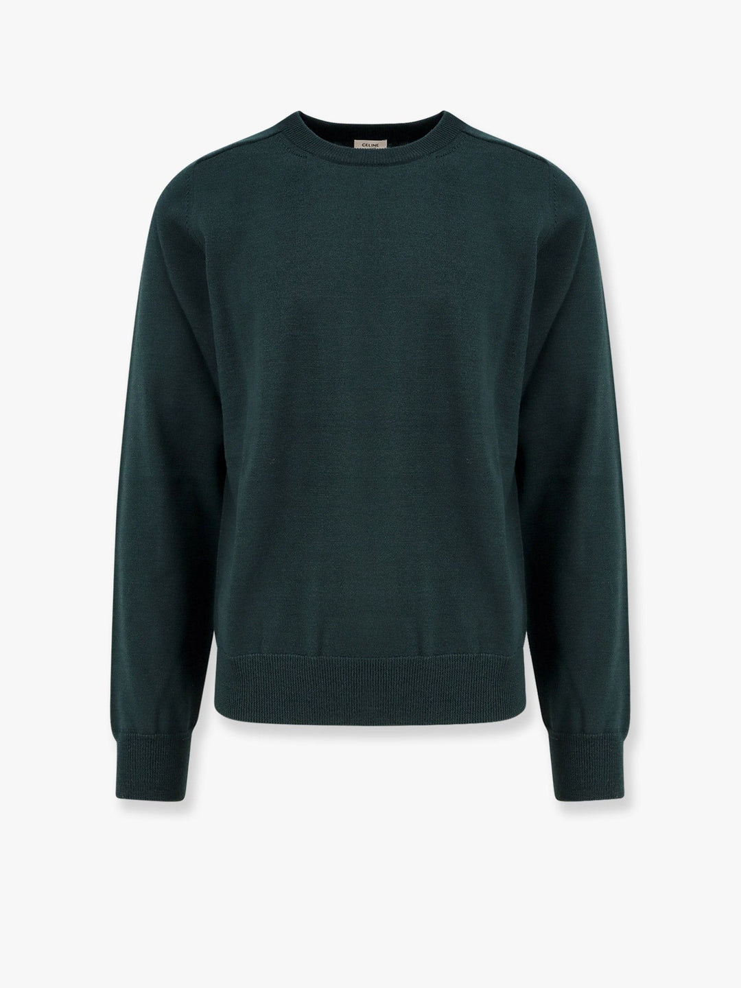 Wool sweater with embroidered logo on the front