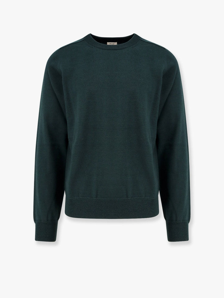Wool sweater with embroidered logo on the front